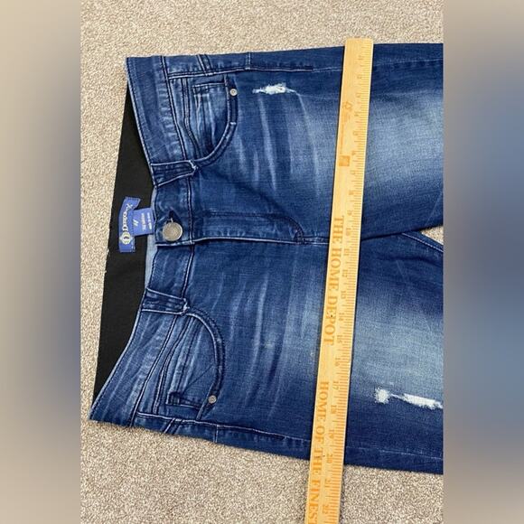 grunge street Democracy Ab Solution distress high rise skinny jean womens sz 14 - Picture 9 of 13